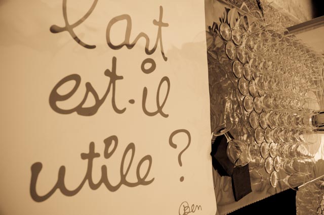 L'art est-il utile ? - Ben - inauguration de la Fondation du doute, Blois, 2013 © ppc
