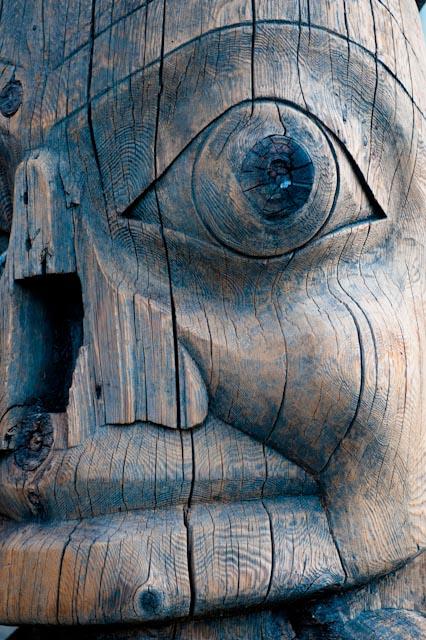 Détail, Haida pole, UBC Museum of anthropology, Vancouver © ppc