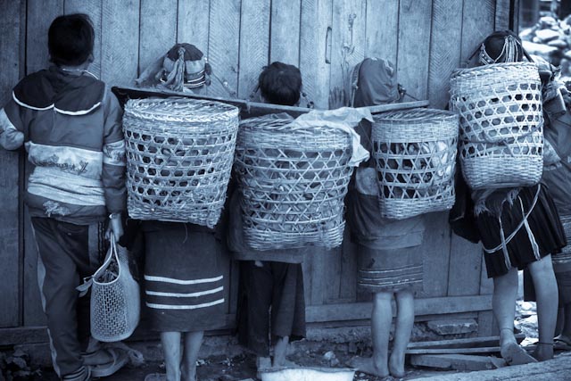 Marché de Muang Sing, Laos © ppc